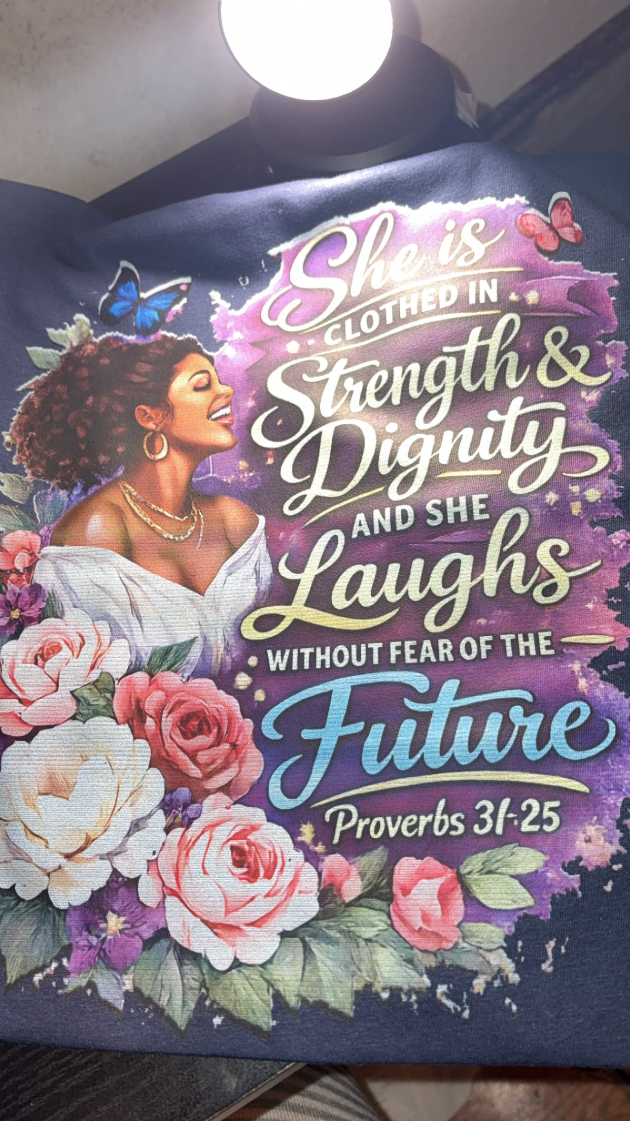 She Is Clothed in Strength & Dignity Tee | Proverbs 31:25