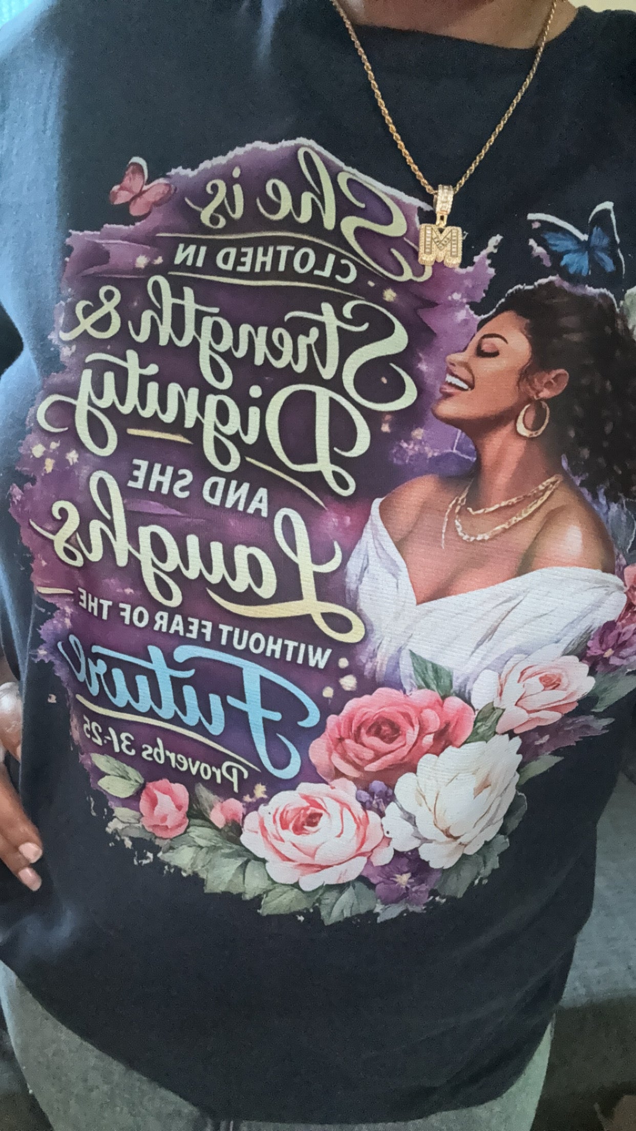She Is Clothed in Strength & Dignity Tee | Proverbs 31:25